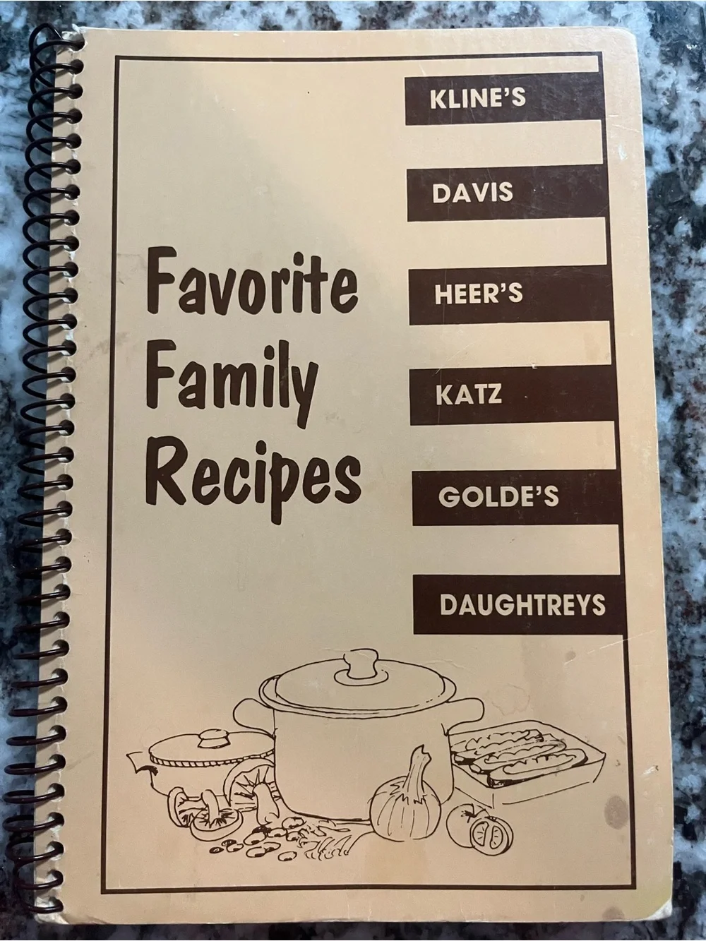 Vintage Favorite Family Recipes Cookbook 1987-1991 Spiral Bound Company cookbook